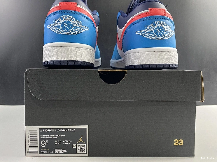 Air Jordan 1 CV4892 Air Low Jordan 100 'Game GS - Time' - 0909